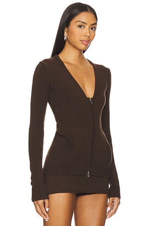 Frankies Bikinis Sienna Cloud Knit Sweater in Brown