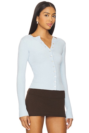 Frankies Bikinis Lenon Cloud Knit Sweater in Baby Blue