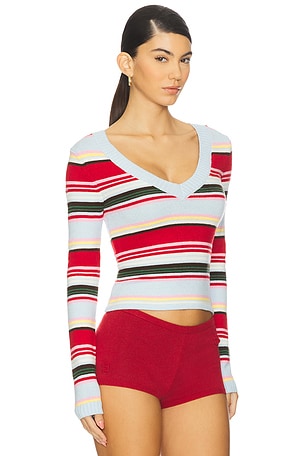 Frankies Bikinis Kit Cloud Knit Sweater in Red