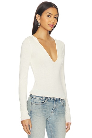 Frankies Bikinis Sloane Knit Hoodie in White