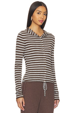 Frankies Bikinis Leo Knit Cardigan in Grey