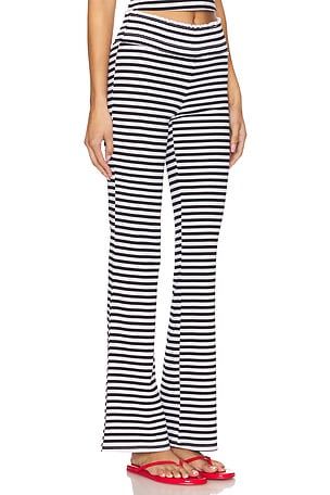 Frankies Bikinis Bambi Rib Pant in Black,White