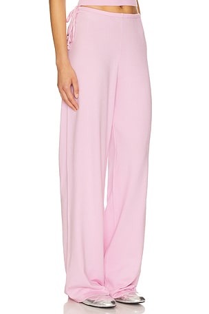 Frankies Bikinis Breeze Knit Pant in Blush