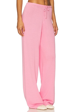 Frankies Bikinis Wesley Knit Pant in Pink
