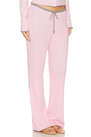 Frankies Bikinis Lochlin Knit Pant in Rose. Size XS. Also