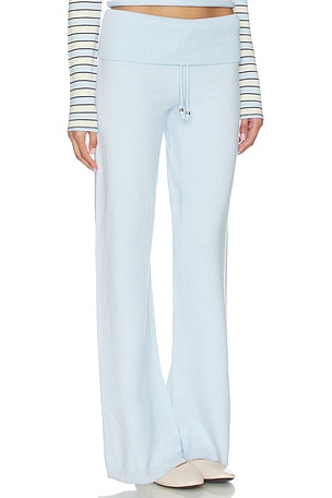 Frankies Bikinis Dawson Cloud Knit Pant in Baby Blue
