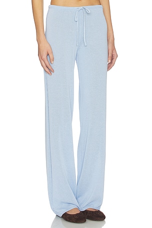 Frankies Bikinis Ela Knit Pant in Baby Blue