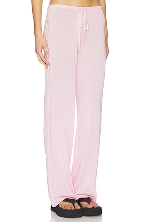 Frankies Bikinis Ela Knit Pant in Pink