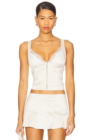 Lilia Sateen Corset Top Frankies Bikinis