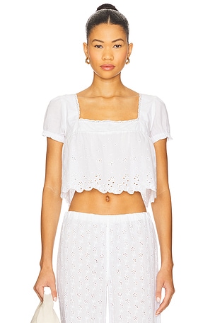 Princess Gauze Blouse in Daisy Eyelet Frankies Bikinis