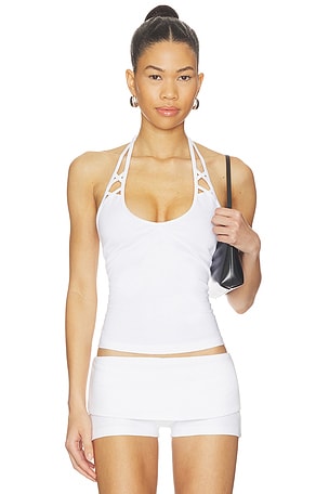 X JENNIE Nora Cotton Jersey Halter Top Frankies Bikinis