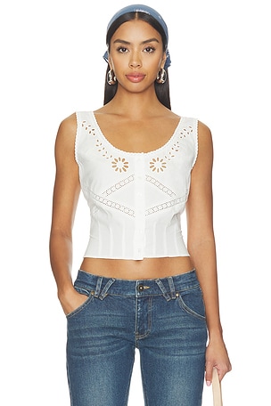 X Devon Lee Carlson Ever Cotton Blouse Frankies Bikinis