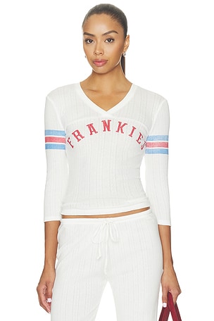 School Girl Pointelle Three Quarter Sleeve Shirt Frankies Bikinis