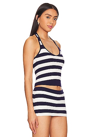 Frankies Bikinis Marialla Knit Halter in White