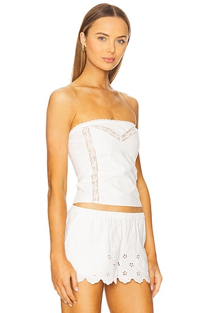 Frankies Bikinis Mariam Strapless Top in White