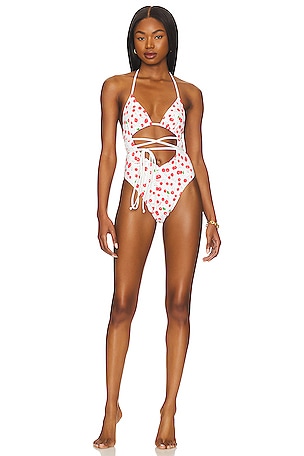 Frankies Bikinis x Sydney Sweeney Gemma One Piece in Cherry