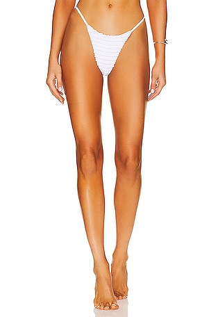 PQ Lace Keyhole Halter Bikini Top in Water Lily