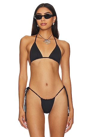 CHROMAT Skim Bikini Top in Black REVOLVE