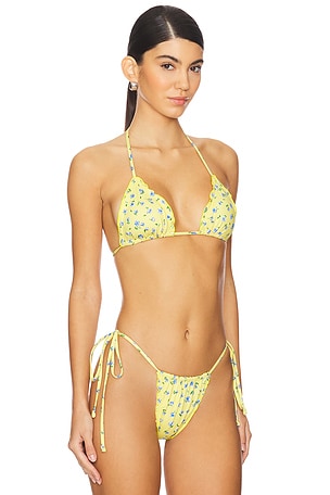 Frankies Bikinis Tidal Bikini Top in Yellow