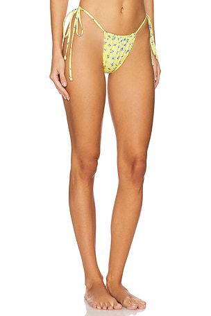 Frankies Bikinis Tidal Bikini Bottom in Yellow