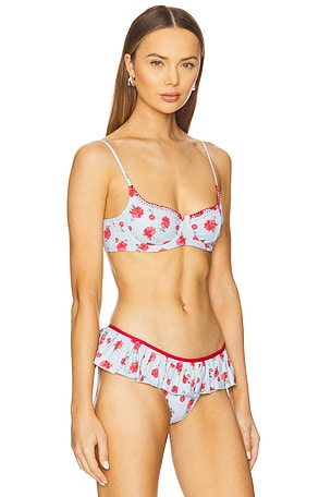 Frankies Bikinis Cola Bikini Top in Blue,Red