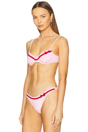 Frankies Bikinis Pink Bikini Top: Women's Swimwear | REVOLVE