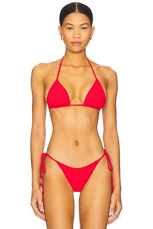 Nick Ribbed Bikini Top Frankies Bikinis