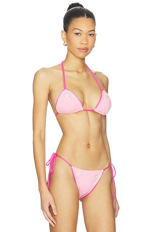 Frankies Bikinis Tide Knit Top in Pink