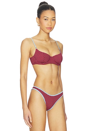 Frankies Bikinis Cola Top in Burgundy