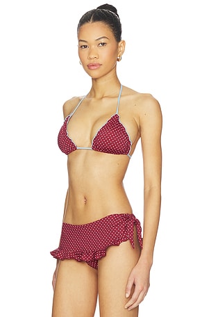 Frankies Bikinis Tidal Top in Burgundy