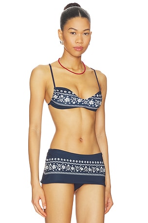 Frankies Bikinis Magnolia Top in Navy