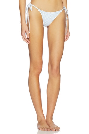 Frankies Bikinis Mackenzie Seersucker Bottom in Baby Blue. Size M. Also