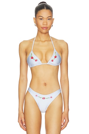 Nick Beaded Satin Top Frankies Bikinis
