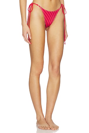 Frankies Bikinis X JENNIE Mackenzie Satin Bottom in Red