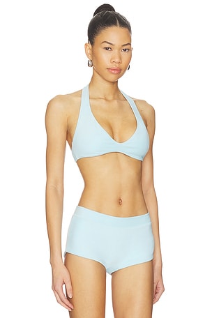 Frankies Bikinis X Jennie Malia Terry Top in Baby Blue
