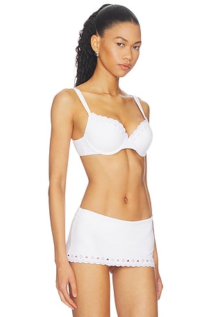 Frankies Bikinis X Paige Lorenze Cherish Bikini Top in White