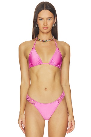 TOP DE BIKINI TRIANGULAR DE SATÉN ARI Frankies Bikinis