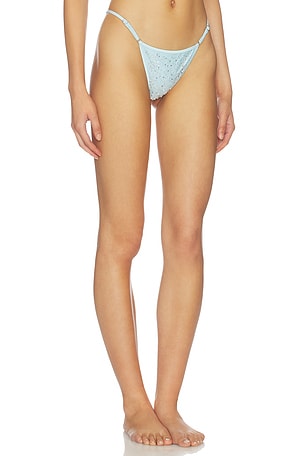 Frankies Bikinis X Devon Lee Carlson Luna Sequin Bikini Bottom in Baby Blue