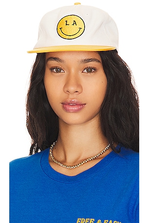 Free & Easy Don't Trip Fat Corduroy Snapback Hat in Cream | REVOLVE