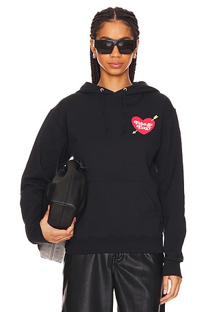 Free & Easy Heart & Arrow OG Hoodie in Black