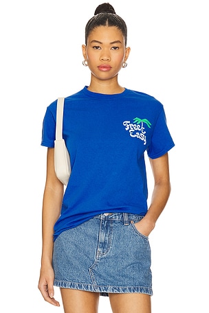 Free & Easy Shady Tee in Blue