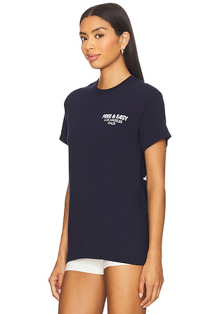 Free & Easy The Motto Tee in Blue
