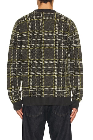 Fred Perry Brushed Tartan Jumper in Grey