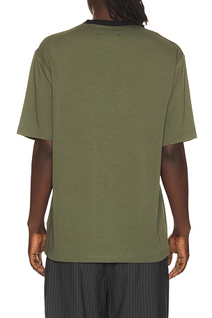 Fred Perry x Meyba Ringer T-Shirt in Green. Size S. Also