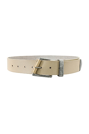 Free People WTF Getty Leather Belt in Sun Faded Khaki in Sun  display picture 2