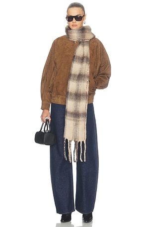 Highland Plaid Skinny Scarf Free People