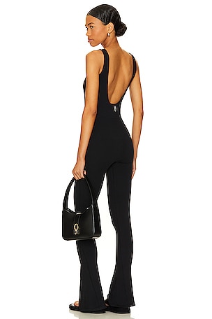 Beyond Yoga Spacedye Outlines Jumpsuit in Darkest Night Colorblock