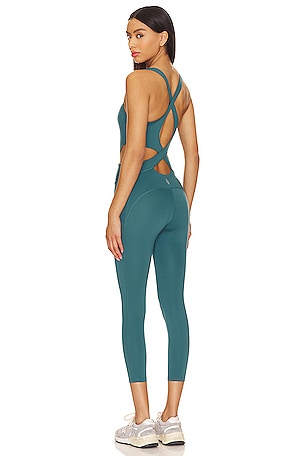 Free People FP Movement Teal Leggings with Side Cutouts Blue