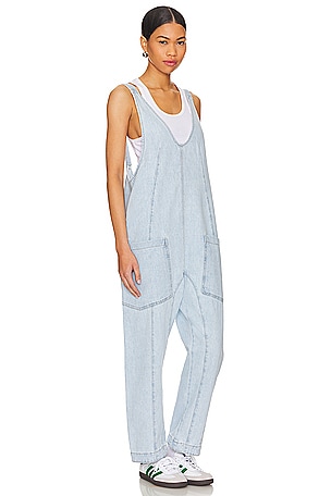 Free People x We The Free High Roller Jumpsuit in Denim-Light