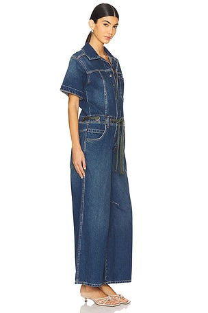 Free People x We The Free Edison Wide Leg Coverall in Blue